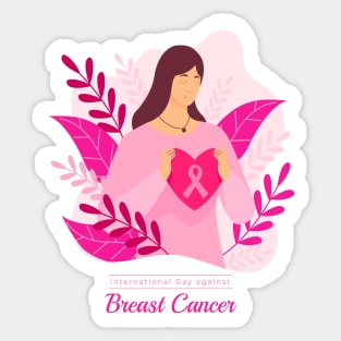 In October We Wear Pink Breast Cancer Awareness Survivor Sticker